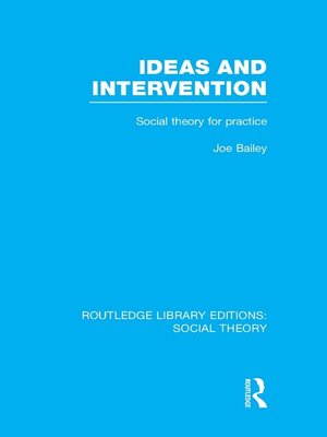 cover image of Ideas and Intervention (RLE Social Theory)
